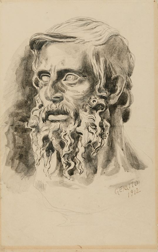 Vincenzo GEMITO - Study of a Bearded Man, Looking to the Left | MasterArt